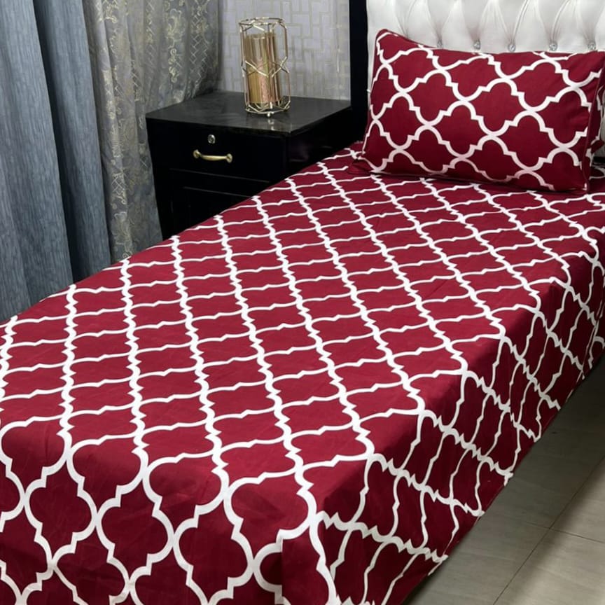 Iconic Boxy Red Single Bedsheet