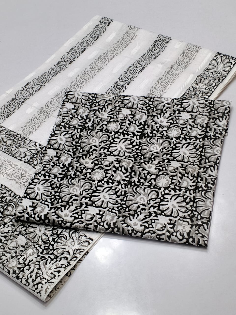 Block Printed Lawn Two Piece - Unstitched